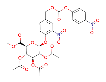 (2S,3S,4S,5R,6S)-3,4,5-Triacetoxy-6-[2-nitro-4-(4-nitro-phenoxycarbonyloxymethyl)-phenoxy]-tetrahydro-pyran-2-carboxylic acid methyl ester
