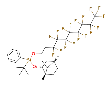 tert-Butyl-(3,3,4,4,5,5,6,6,7,7,8,8,9,9,10,10,10-heptadecafluoro-decyloxy)-phenyl-((1S,2R,4S)-1,7,7-trimethyl-bicyclo[2.2.1]hept-2-yloxy)-silane
