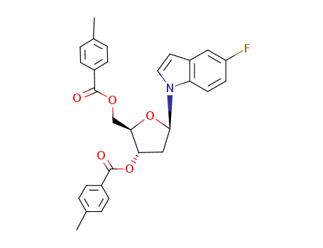 1-[2'-deoxy-3',5'-bis-O-(4-methylbenzoyl)-β-D-erythro-pentofuranosyl]-5-fluoroindole
