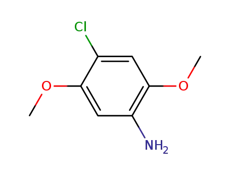Molecular Structure of 6358-64-1 (2,5-Dimethoxy-4-chloroaniline)