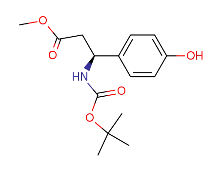 Molecular Structure of 474295-85-7 ((βS)-β-[(1,1-tert-DiMethylethoxycarbonyl)aMino]-4-hydroxy-benzenepropanoic Acid Methyl Ester)