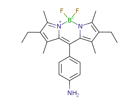 10-(4-aminophenyl)-2,8-diethyl-5,5-difluoro-1,3,7,9-tetramethyl-5H-dipyrrolo[1,2-c:2′,1′-f ]-[1,3,2]diazaborinin-4-ium-5-uide