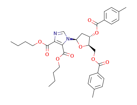 butyl 1-(2'-deoxy-3',5'-di-O-p-toluoyl-β-D-erythropentofuranosyl)-4,5-imidazoledicarboxylate