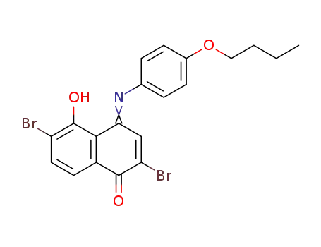 2,6-dibromo-4-(4-butoxy-phenylimino)-5-hydroxy-4H-naphthalen-1-one