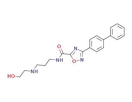 3-biphenyl-4-yl-[1,2,4]oxadiazole-5-carboxylic acid [3-(2-hydroxy-ethylamino)-propyl]-amide