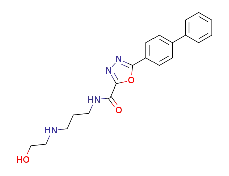 5-biphenyl-4-yl-[1,3,4]oxadiazole-2-carboxylic acid [3-(2-hydroxy-ethylamino)-propyl]-amide