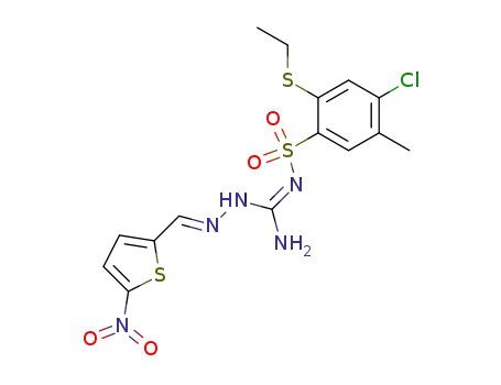 1-(4-chloro-2-ethylthio-5-methylbenzenesulfonyl)-3-(5-nitrothienylideneamino)guanidine