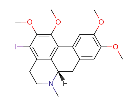 3-iodo-1,2,9,10-tetramethoxy-6-methyl-5,6,6a,7-tetrahydro-4H-dibenzo[de,g]quinoline