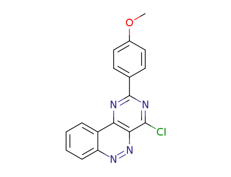 Molecular Structure of 874903-60-3 (Pyrimido[5,4-c]cinnoline, 4-chloro-2-(4-methoxyphenyl)-)