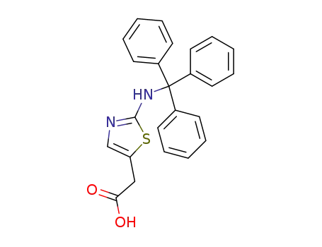 Molecular Structure of 385785-18-2 (5-Thiazoleacetic acid, 2-[(triphenylmethyl)amino]-)