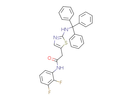 Molecular Structure of 723281-43-4 (5-Thiazoleacetamide, N-(2,3-difluorophenyl)-2-[(triphenylmethyl)amino]-)