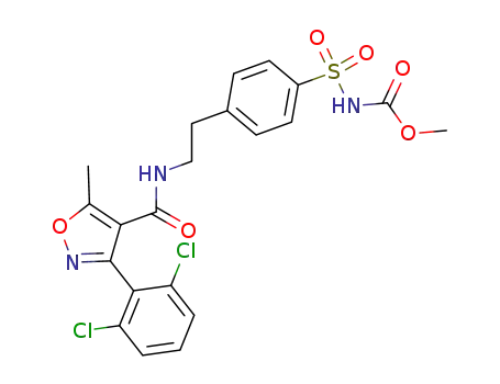 (4-{2-[3-(2,6-dichloro-phenyl)-5-methyl-isoxazole-4-carbonylamino]-ethyl}-benzenesulfonyl)-carbamic acid methyl ester