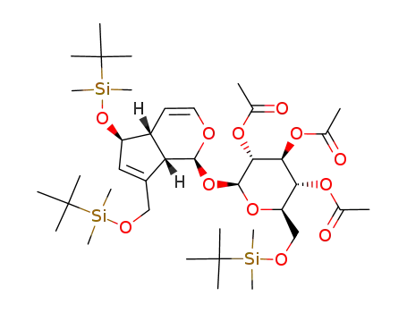 2',3',4'-tri-O-acetyl-6,10,6'-tri-O-tert-butyldimethylsilylaucubin