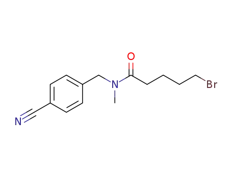 Molecular Structure of 633699-38-4 (Pentanamide, 5-bromo-N-[(4-cyanophenyl)methyl]-N-methyl-)