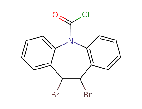 Molecular Structure of 40421-03-2 (5H-Dibenz[B,F]Azepine-5-Carbonyl Chloride, 10,11-DibroMo-10,11-Dihydro-)
