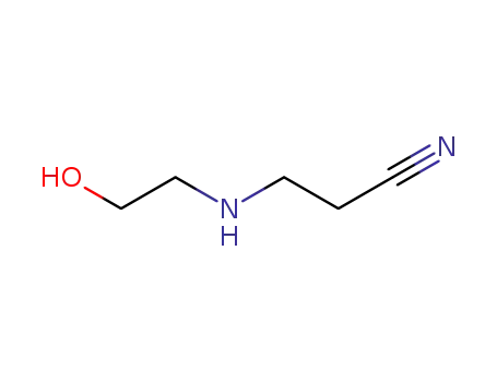 Molecular Structure of 33759-44-3 (3-[(2-Hydroxyethyl)amino]propiononitrile)