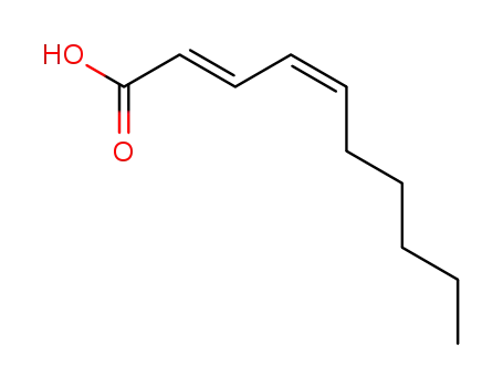 Molecular Structure of 544-48-9 ((2E,4Z)-2,4-decadienoic acid)