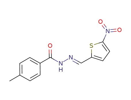 (E)-4-methyl-N′-((5-nitrothiophen-2-yl)methylene)benzohydrazide