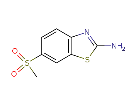 Molecular Structure of 17557-67-4 (2-AMINO-6-(METHYLSULFONYL)BENZOTHIAZOLE)