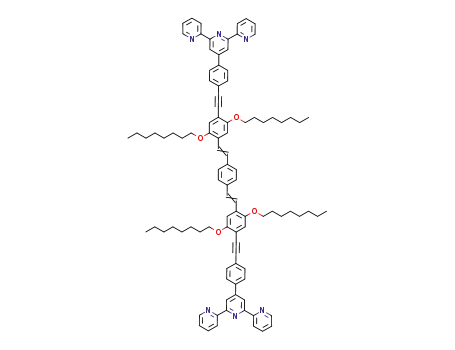 1,4-bis(4-((4-(2,2':6',2"-terpyridin-4'-yl)phenyl)ethynyl)-2,5-bis(octyloxy)styryl)benzene