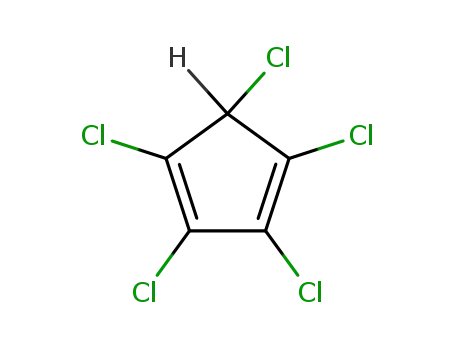 Molecular Structure of 25329-35-5 (1,3-Cyclopentadiene,1,2,3,4,5-pentachloro-)