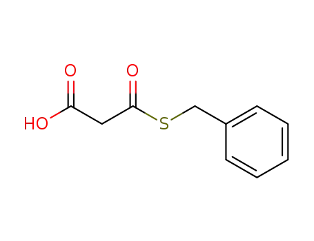 Molecular Structure of 61668-14-2 (Propanoic acid, 3-oxo-3-[(phenylmethyl)thio]-)