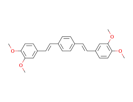 Molecular Structure of 65614-70-2 (Benzene, 1,4-bis[2-(3,4-dimethoxyphenyl)ethenyl]-, (E,E)-)