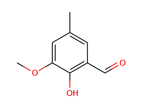 Molecular Structure of 7452-10-0 (2-HYDROXY-3-METHOXY-5-METHYL-BENZALDEHYDE)