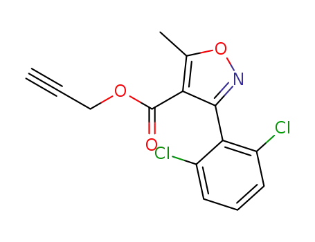 Molecular Structure of 661452-05-7 (4-Isoxazolecarboxylic acid, 3-(2,6-dichlorophenyl)-5-methyl-, 2-propynyl
ester)