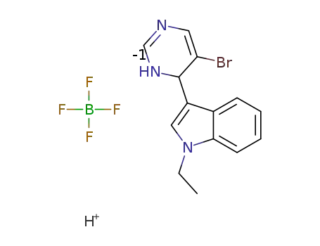 5-bromo-4-(1-ethyl-1H-indol-3-yl)-3,4-dihydropyrimidin-1-ium tetrafluoroborate