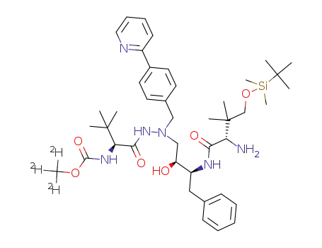 trideuteromethyl ((S)-1-(2-((2S,3S)-3-((S)-2-amino-4-tertbutyldimethylsilyloxy-3,3-dimethylbutanamido)-2-hydroxy-4-phenylbutyl)-2-(4-(pyridin-2-yl)benzyl)hydrazinyl)-3,3-dimethyl-1-oxobutan-2-yl)carbamate