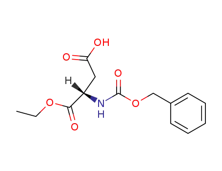 Molecular Structure of 4668-43-3 (L-Aspartic acid, N-[(phenylmethoxy)carbonyl]-, 1-ethyl ester)