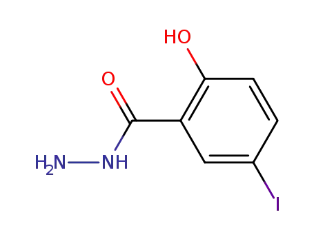 Molecular Structure of 31822-04-5 (Benzoic acid, 2-hydroxy-5-iodo-, hydrazide)