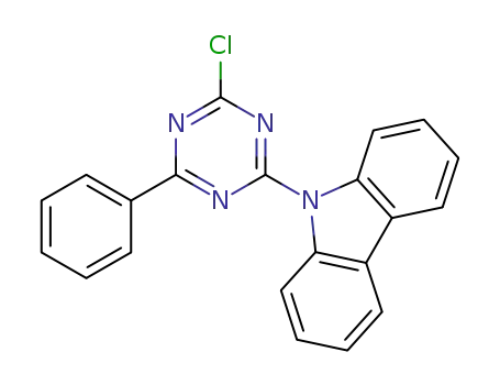 Molecular Structure of 1268244-56-9 (9-(4-chloro-6-phenyl-1,3,5-triazin-2-yl)-9H-carbazole)