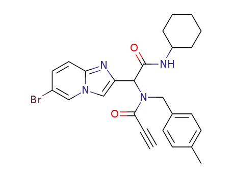 N-(1-(6-bromoimidazo[1,2-a]pyridin-2-yl)-2-(cyclohexylamino)-2-oxoethyl)-N-(4-methylbenzyl)propiolamide