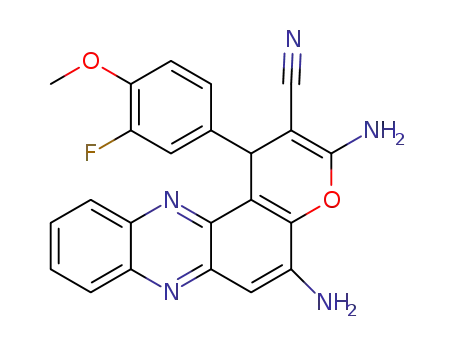 3,5-diamino-1-(3-fluoro-4-methoxyphenyl)-1H-pyrano[3,2-a]phenazine-2-carbonitrile