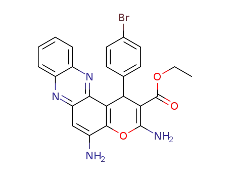 ethyl 3,5-diamino-1-(4-bromophenyl)-1H-pyrano[3,2-a]phenazine-2-carboxylate