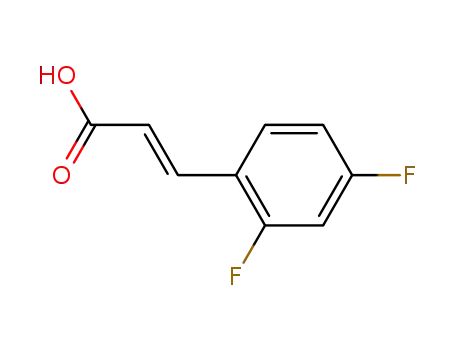 Molecular Structure of 94977-52-3 (2,4-DIFLUOROCINNAMIC ACID)