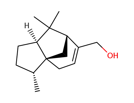 Molecular Structure of 21441-72-5 ((3R-(3alpha,3Abeta,7beta,8aalpha))-2,3,4,7,8,8a-hexahydro-3,8,8-trimethyl-1H-3a,7-methanoazulene-6-methanol)