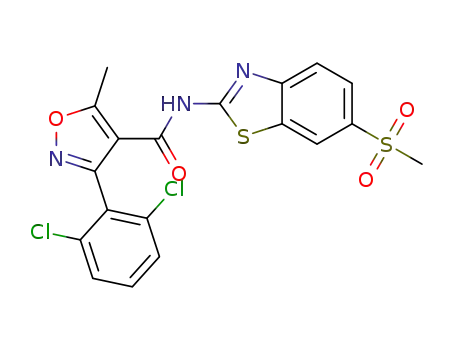 3-(2,6-dichlorophenyl)-N-(6-methanesulfonylbenzo[d]thiazol-2-yl)-5-methylisoxazole-4-carboxamide