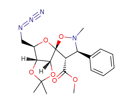 methyl (3'R,3aR,4S,4'S,6R,6aR)-dihydro-6-(azidomethyl)-2,2,2'-trimethyl-3'-phenylspiro[furo[3,4-d]-1,3-dioxole-4(3aH)-5'-isoxazolidine]-4'-carboxylate
