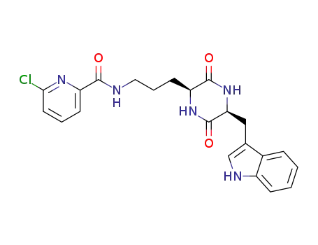 N-(3-((2S,5S)-5-((1H-indol-3-yl)methyl)-3,6-dioxopiperazin-2-yl)propyl)-6-chloropicolinamide