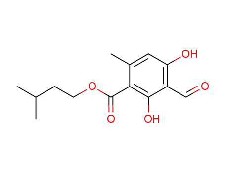 3-formyl-2,4-dihydroxy-6-methyl-benzoic acid isopentyl ester