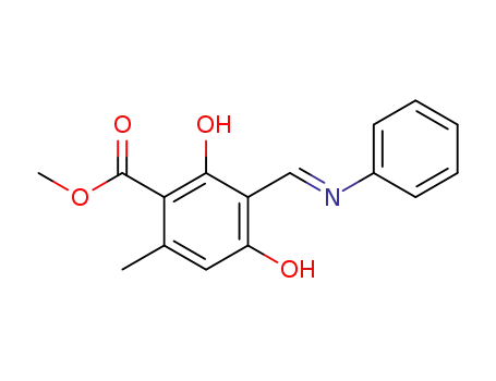 2,4-dihydroxy-6-methyl-3-(phenylimino-methyl)-benzoic acid methyl ester