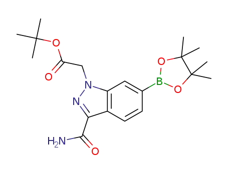 tert-butyl 2-(3-carbamoyl-6-(4,4,5,5-tetramethyl-1,3,2-dioxaborolan-2-yl)-1H-indazol-1-yl)acetate