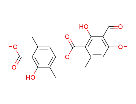 4-(3-formyl-2,4-dihydroxy-6-methyl-benzoyloxy)-2-hydroxy-3,6-dimethyl-benzoic acid
