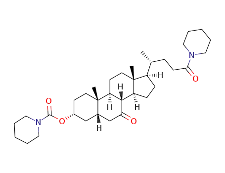7-keto-lithocholic acid 3-N,N’-pentamethylenocarbamoyl piperidine