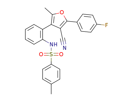 N-(2-(4-cyano-5-(4-fluorophenyl)-2-methylfuran-3-yl)phenyl)-4-methylbenzenesulfonamide