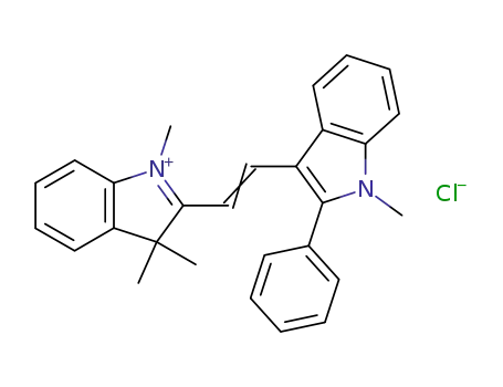 3H-Indolium, 1,3,3-trimethyl-2-[2-(1-methyl-2-phenyl-1H-indol-3-yl)ethenyl]-, chloride (1:1)