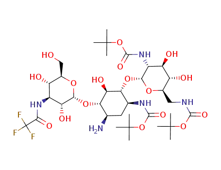 3,2',6'-tris-N-(tert-butoxycarbonyl)-3''-N-(trifluoroacetyl)kanamycin B